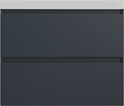 Style Line Тумба с раковиной Манхэттен 70 Plus подвесная эмаль графит матовая – фотография-1